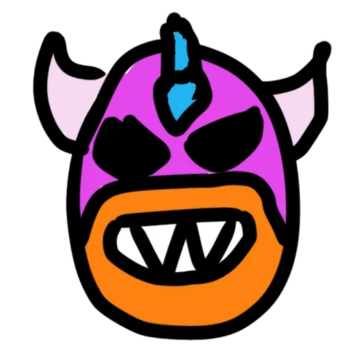 emoticônes, brawl stars, démon dash géométrique, el primo doo star