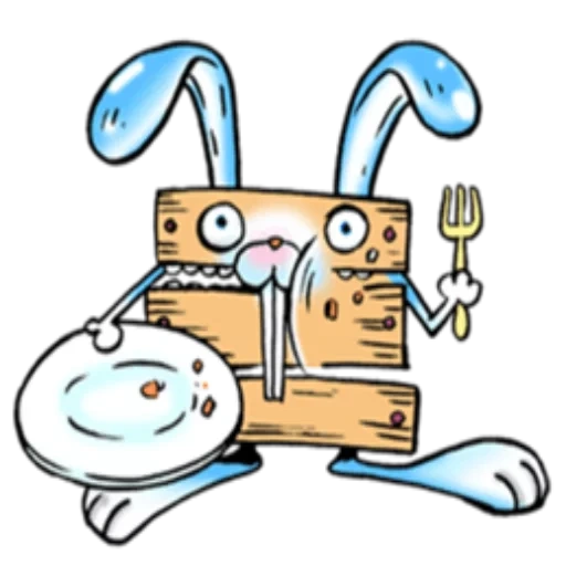 texte, illustration, illustration de lapin, robots de dessins animés, illustrations vectorielles