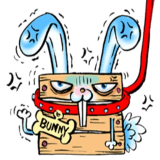 plaisanter, humain, illustration, bunny drôle, illustration de lapin