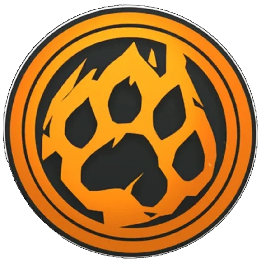 logo, logotipo de la pata, icono de perro, meteorito de estilo logo, pegatinas fan de invierno 2022