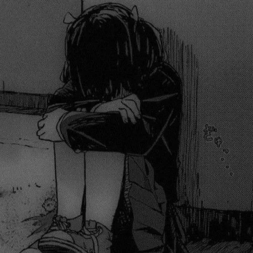 imagen, arte de tristeza, el dibujo es triste, el anime es triste, dibujos de anime tristes
