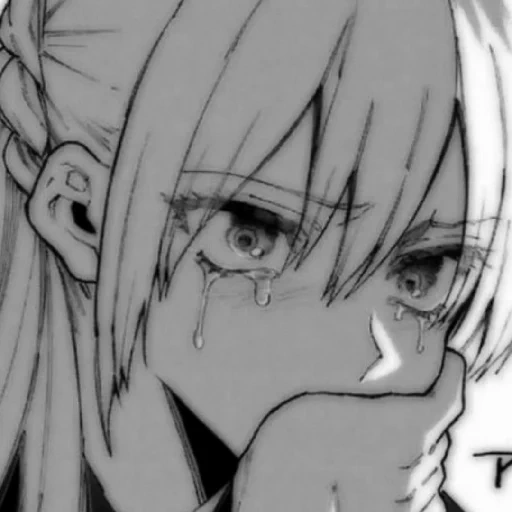 manga, manga anime, anime triste, anime blanc noir, manga des filles anime