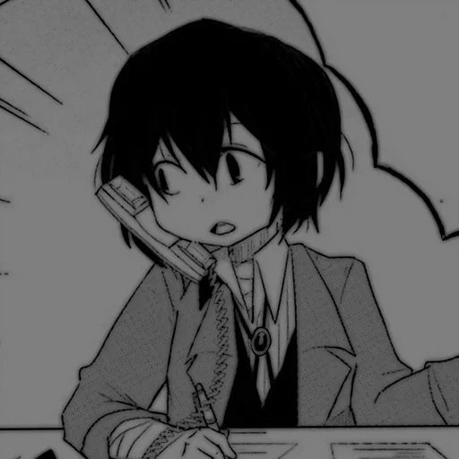 dazai, imagen, osamu dadzai, manga de dazai chibi, dadzai osamu manga