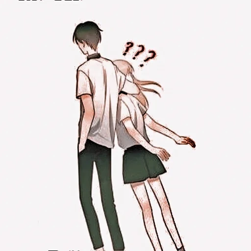 figure, cartoon couple, manga manhua, cute cartoon couple, anime lovers painting