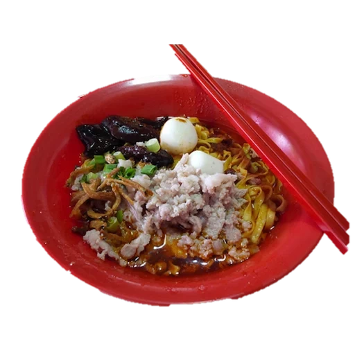 ramen, mie, ramen, item di atas meja, minced mushrooms