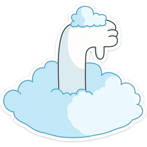 куки, cloud, на облаках, иллюстрация