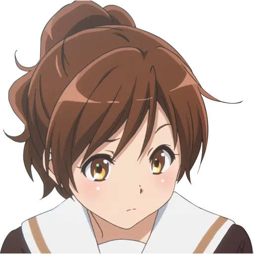 anime, rosto de anime, kamiko naguti, anime kumiko oumae, o anime de eufônio hibika