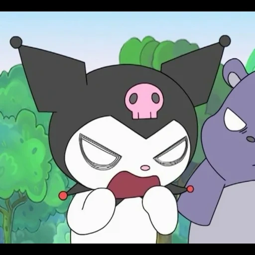 animação, kuromi, gatinho anime, my melody hello kitty, estética katie kuromi
