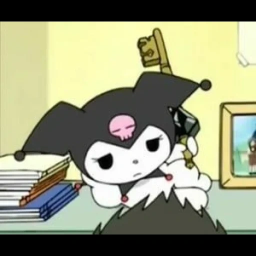 anime, mensch, kuromi kitty, hallow kitty kuromi, hallo kitty anime kuromi