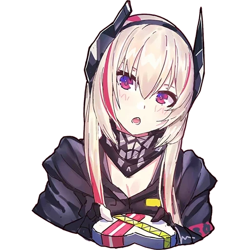 seni animasi, m4 sopmod ii, girls frontline, pola lucu anime, lukisan gadis anime