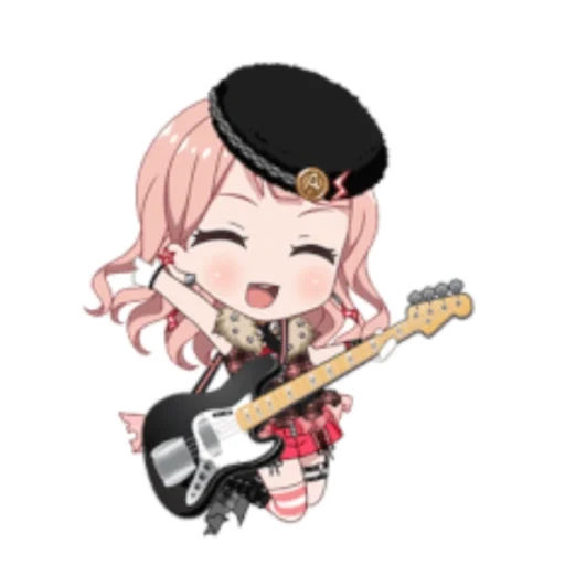 chibi, bang dream, himari of the departure, himari bandori chibi, bang dream girls band party