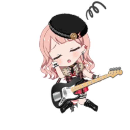 chibi, bang dream, himari of the departure, himari bandori chibi, bang dream girls band party