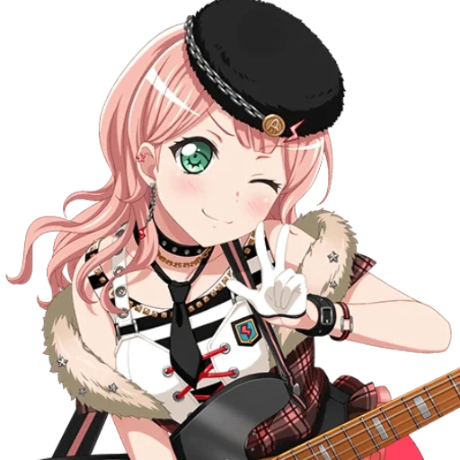 bang dream, himari of the departure, anime girl, himari bandori chibi, bang dream girls band party