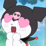 kuromi, sanrio, bel anime, onegai mes personnages de mélodie, carton d'anime kitty hallow kuromi