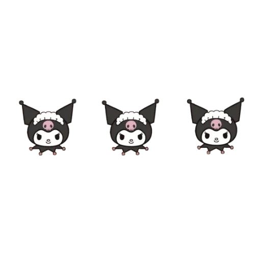 gatto, adorabile, kuromi tomotoru, adesivo modello carino, ciao kitty kuromi adesivi