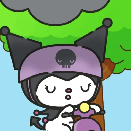 animação, arroz preto, kuromi sanrio, hello kitty kuromi, estética de hello kitty kuromi