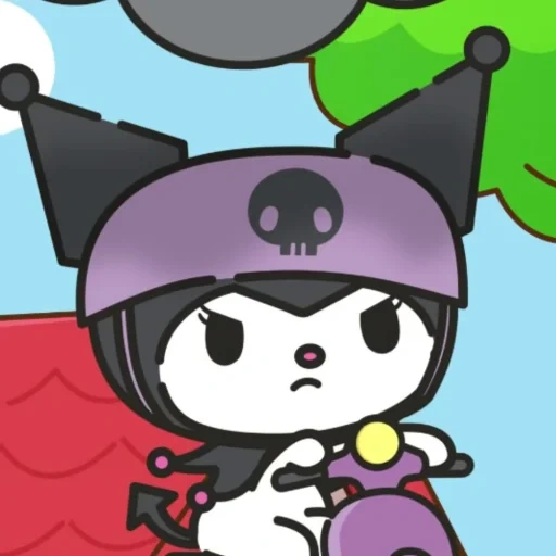 animação, arroz preto, tema kuromi, kid kuromi, hello kitty kuromi