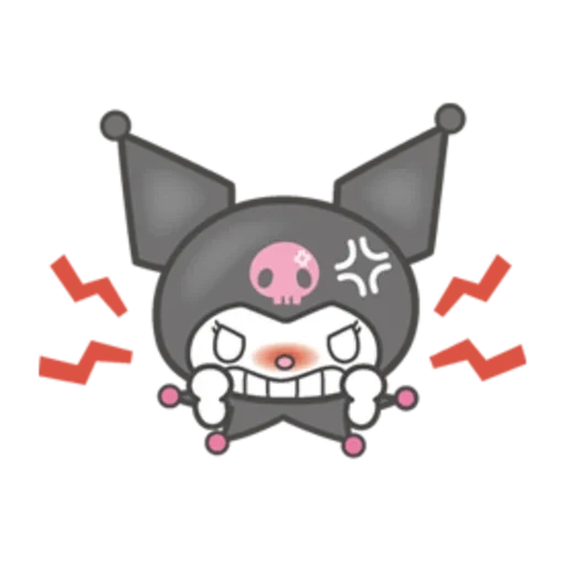 аниме, kuromi sanrio, злая китти kuromi, аниме милые рисунки, my melody kuromi наклейки