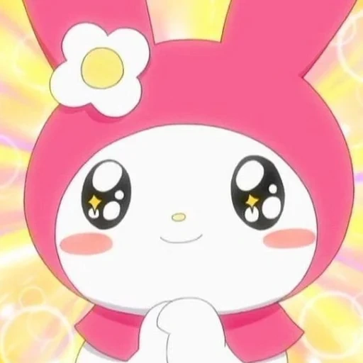 melodi saya, hello kitty melodi saya, melody hallow kitty anime, kitty, onegai karakter melodi saya