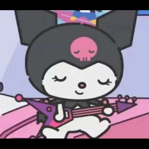 anime, kitty kurumi, melody hello kitty, kuromi hallow kitty, melodi saya hello kitty