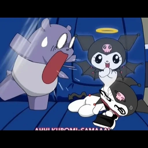 die kuromi, pokemon, my melody, onegai my melody, hallow kitty anime cartoon schwarz reis