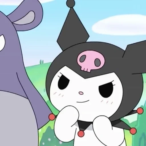 kuromi, my melody, gattino di riso nero, cartone animato di kuromi, un personaggio immaginario