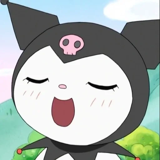 animación, twitter, animación linda, pantalla de kuromi, indy niño arroz negro