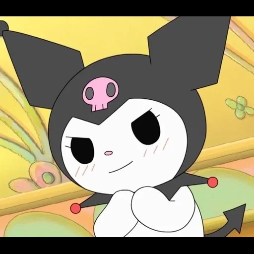 kuromi, my melody, fotografie di riso nero, cartone animato di riso nero, ciao kitty ciao kitty