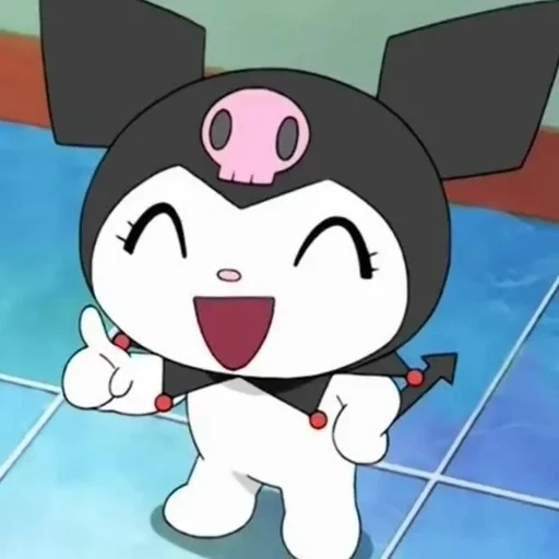 anime, twitter, kuromi kitty, lovely anime drawings, hallow kitty anime cartoon kuromi