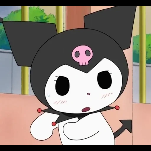 animación, kuromi, my melody, gatito de arroz negro, kitty kuromi