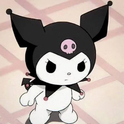 anime, kuromi chibi, kitty kuromi, kuromi melodi saya, kitty kuromi indi kid