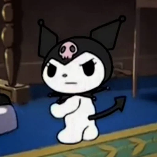 anime, kuromi, mensch, kuromi pet ist grau, hallo kitty kuromi sanrio