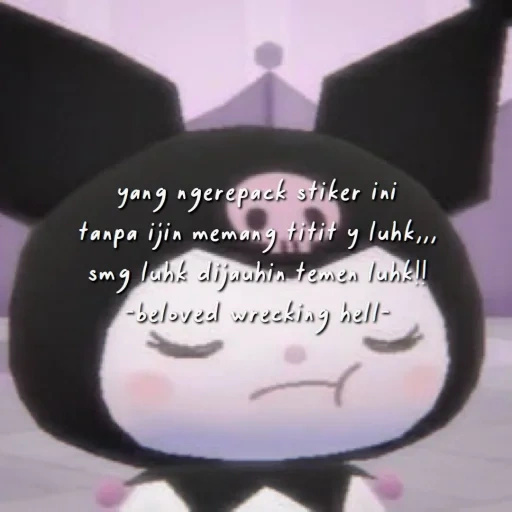 anime, elizabeth i, kuromi kitty, kuromi sanrio, kuromi tomotor