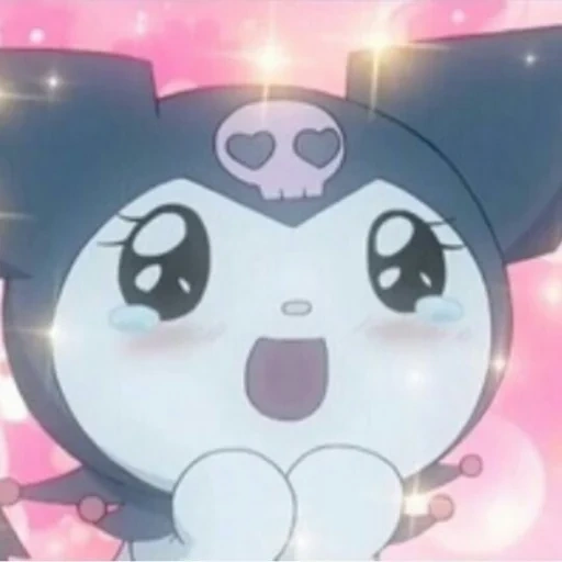kuromi kitty, kuromi sanrio, l'art de l'anime est charmant, anime dessins mignons, kuromi hallow kitty anime