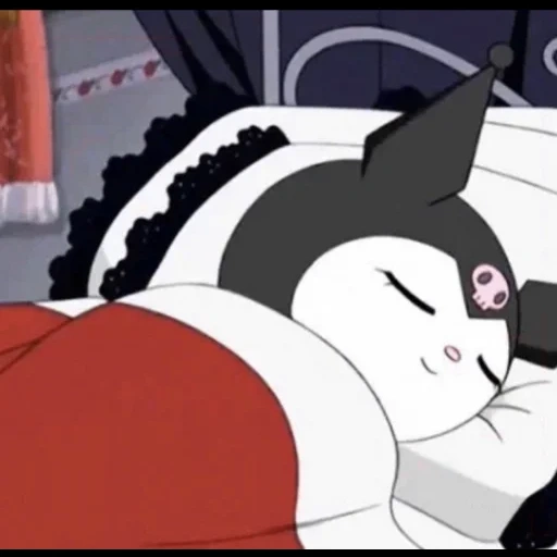die kuromi, kumi ist eingeschlafen, my melody kuromi, hallo kitty anime, hallo kitty anime schwarzer reis