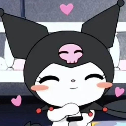 gatinha, anime kawaii, kuromi pode melodi, minha melodia e kuromi, hello kitty hello kitty