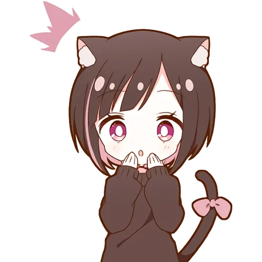 figure, anime neko, anime mignon, menhra chang chibi, personnages mignons d'anime