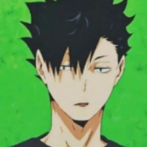 menino anime, cauda negra, kuroo tetsurou, papel de animação, imagem de anime de voleibol
