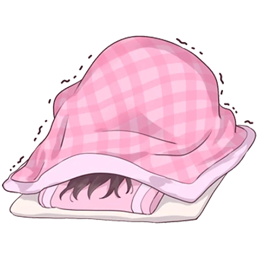 menchera, anime amino, menhera chan, gambar lucu anime, gambar selimut merah muda