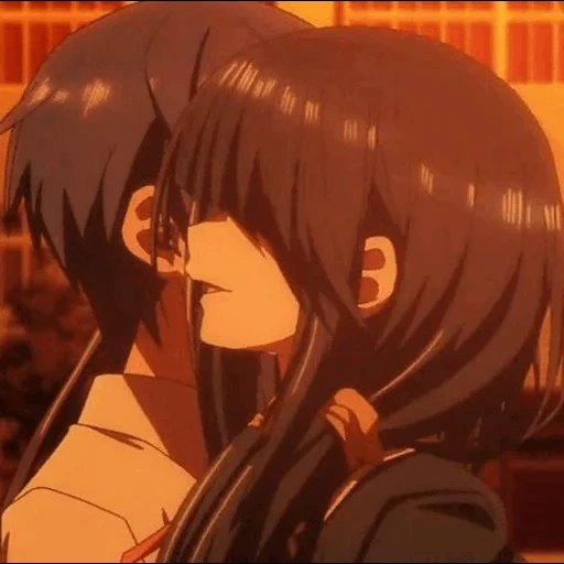 anime, kurumi, diagram, karakter anime, anime ciuman fragmen merah