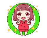 kawai, aika chen, anime watsap, kawai sticker, waiting for expression animation