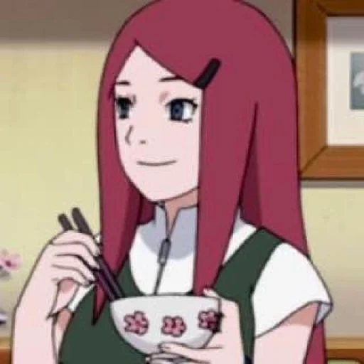 кушина, наруто, uzumaki kushina, кушина ест рамен, кушина узумаки эдит