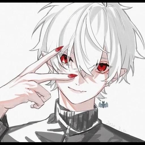 manga kaneki, disegni anime, ragazzi anime, kuzuha nijisanji, disegni carini anime