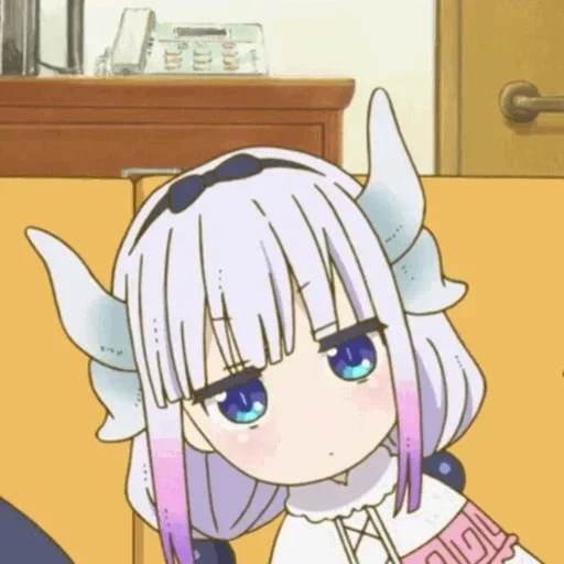 kanna kamui, kobayashi cannes, karakter anime, pembantu kobayashi, pembantu kobayashi