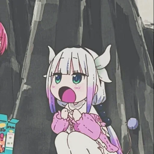 anime, kanna kamui, canna kamui meme, kanna kamui eats, kobayashi san chi no maid dragon