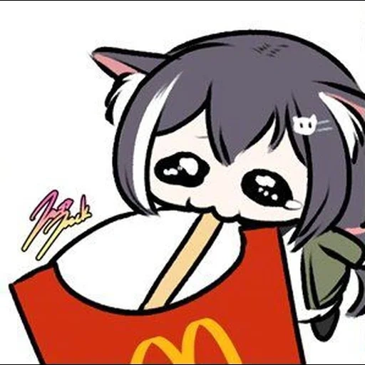 animação, animação fora de sichuan, animação nyashki, sad_kyaru_chan