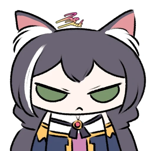 anime neko, kyaru chibi, nico anime art, sad_kyaru_chan, personnages d'anime