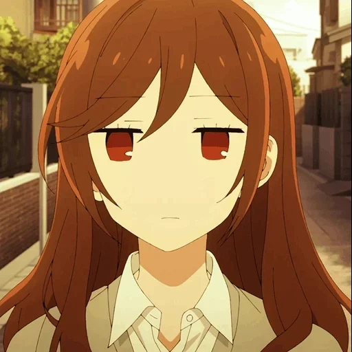 anime, anime art, anime charaktere, anime mädchen avatar, horimiya anime kyoko lächelt