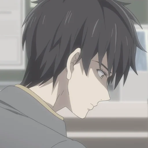 image, anime van lin, takano masamune, ricca sakuraugava, khotaro oreki houtarou oreki triste