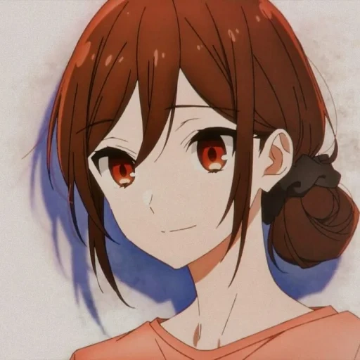 horiko, horiya kyoko, anime girl, red kyoko art, cartoon character